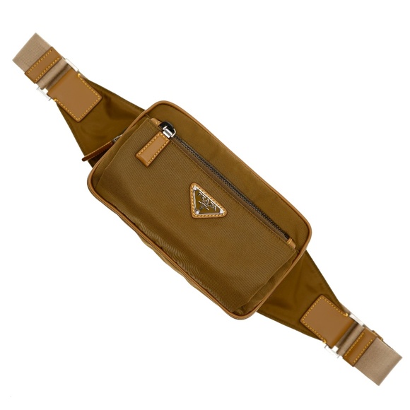 Prada Belt Bag Marsupio Brown Re-Nylon 1VL977 New - Picture 1 of 8
